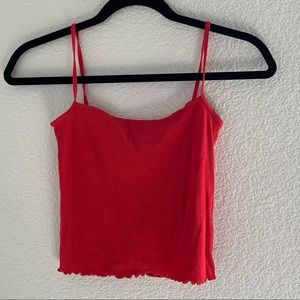 Red crop top
